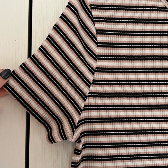 H&M DIVIDED Striped T-Shirt US Women’s Large - Picture 2 of 4